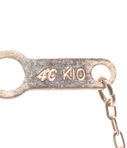 4℃ ネックレス K10 ホワイトサファイア レディース ヨンドシー
