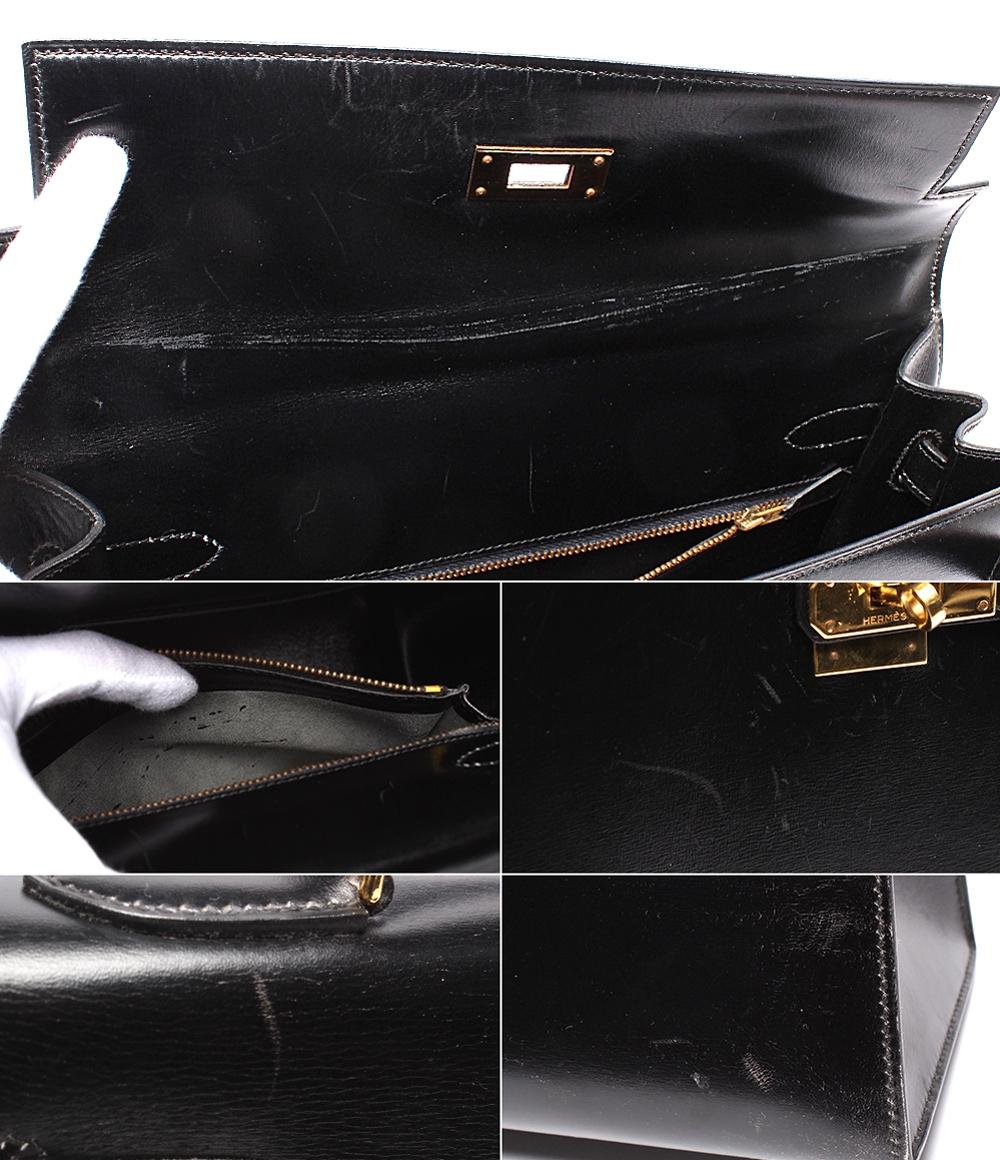 HERMES ハンドバッグ ゴールド金具 ボックスカーフ 〇L刻印 外縫い ケリー32 レディース エルメス