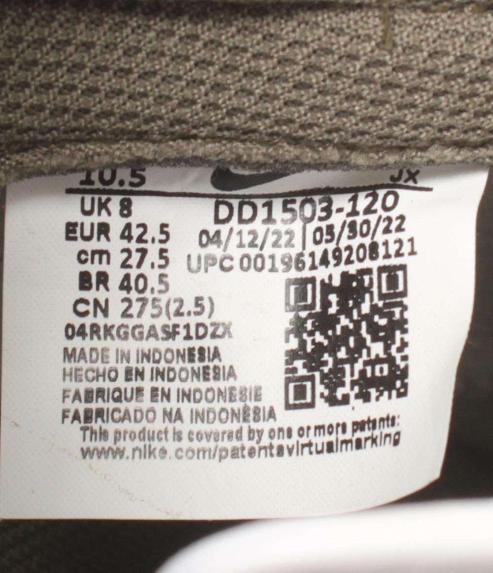 美品 NIKE ローカットスニーカー ホワイト/ミディアムオリーブ ウィメンズ ダンク LOW DD1503-120 メンズ SIZE 27.5 (L) ナイキ