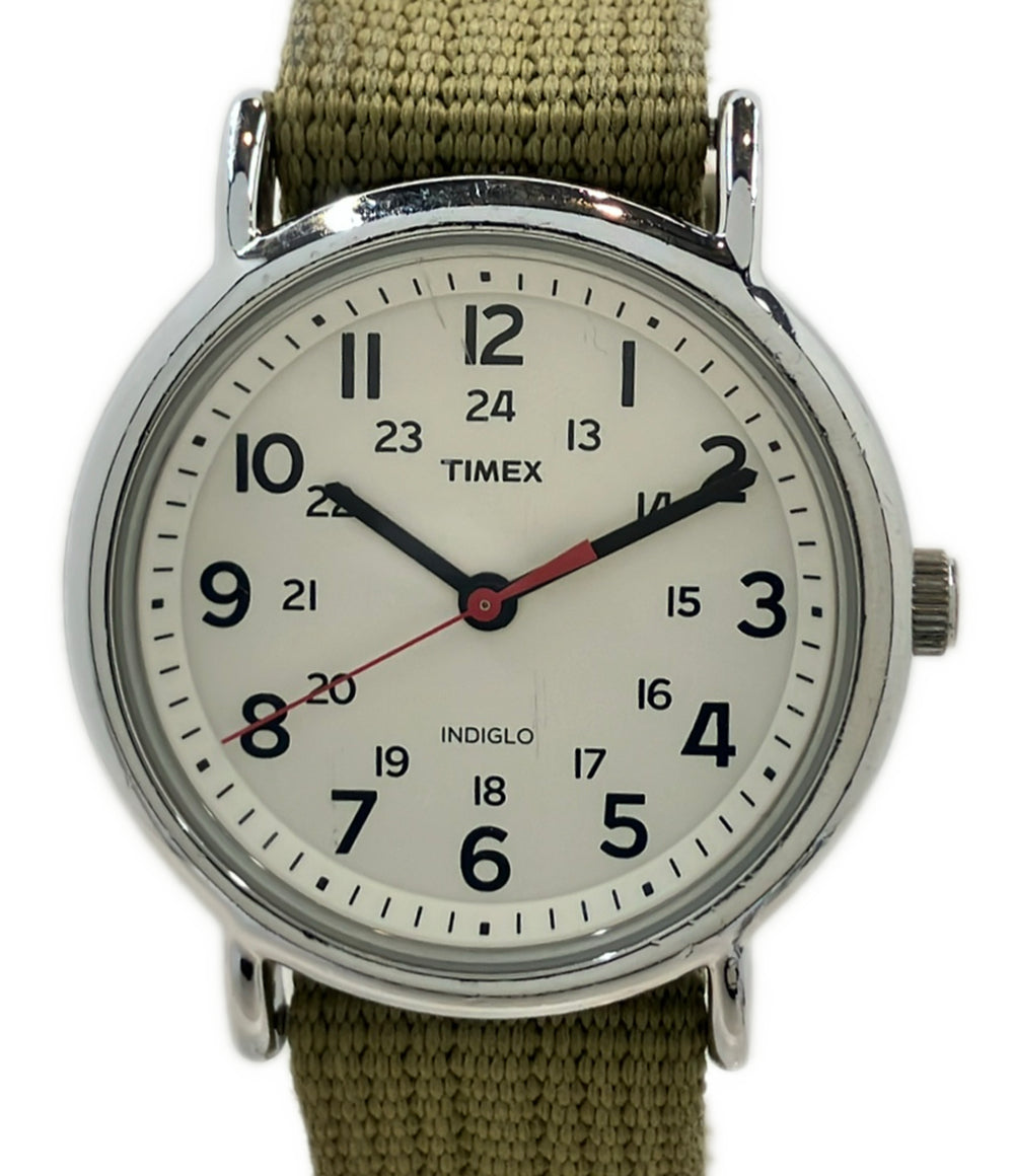 TIMEX 腕時計 クオーツ ホワイト系 レディース メンズ タイメックス