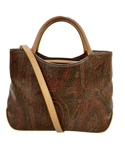 ETRO ハンドバッグ ショルダーバッグ 2WAY 斜め掛け PVC ペイズリー レディース エトロ