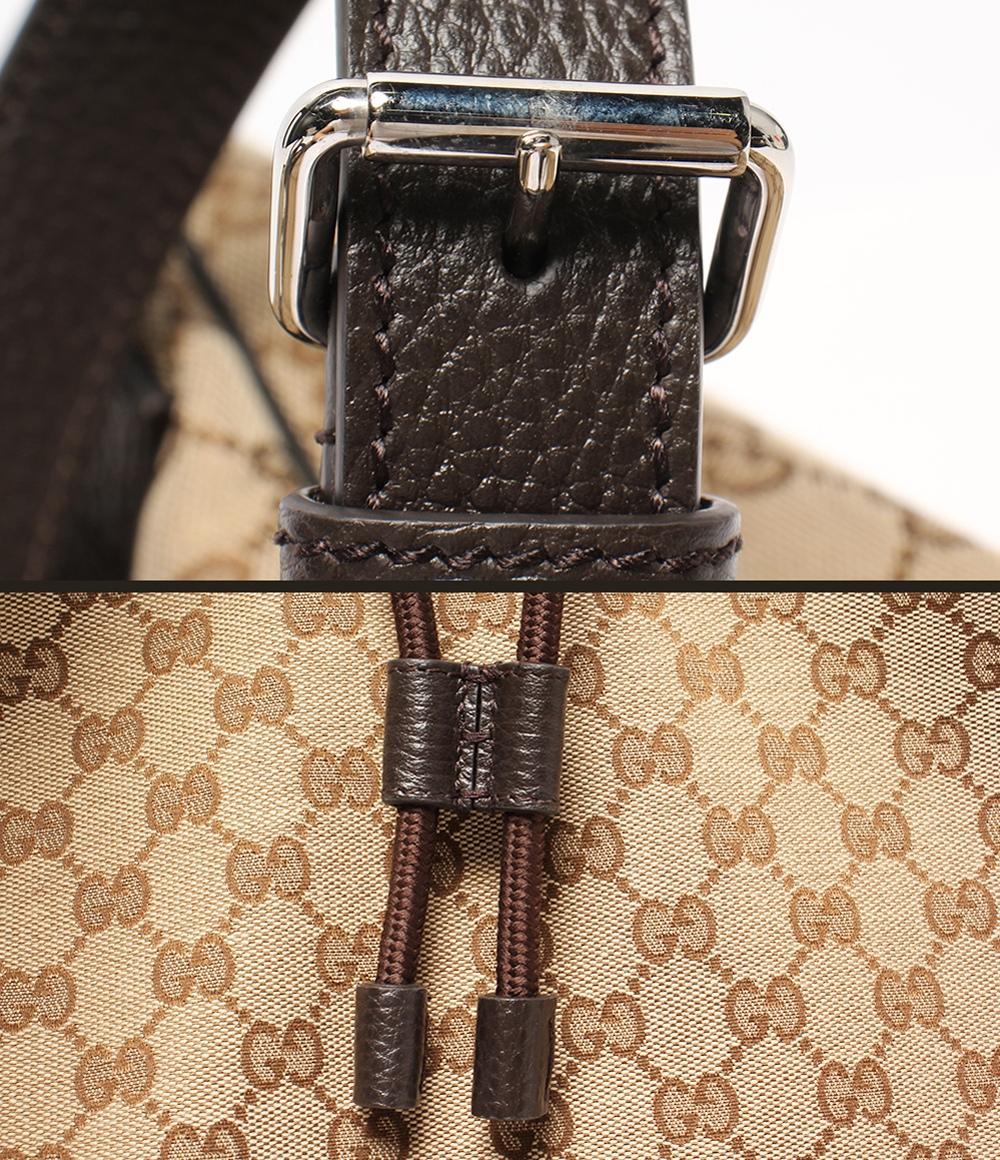 美品 グッチ リュック 巾着型 GGキャンバス 449175 527066 ユニセックス GUCCI