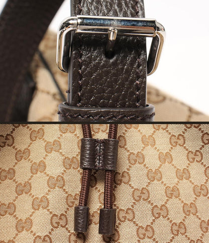 美品 グッチ リュック 巾着型 GGキャンバス 449175 527066 ユニセックス GUCCI