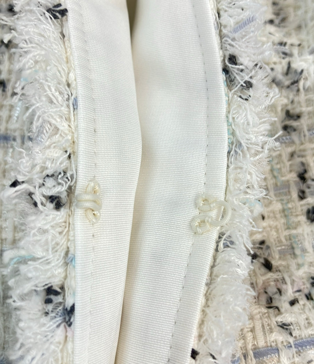 ANAYI ノーカラージャケット ミックスツイード レディース SIZE 38 (M) アナイ