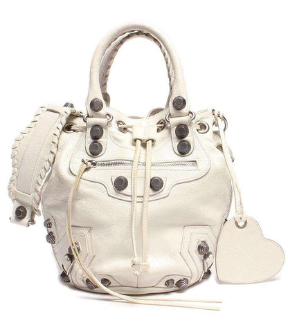 バレンシアガ 2way レザー ショルダーバッグ シルバー金具 ルカゴールXS レディース BALENCIAGA