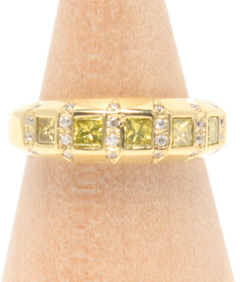 美品 リング 指輪 K18 ダイヤ 0.14ct 0.58ct レディース SIZE 12