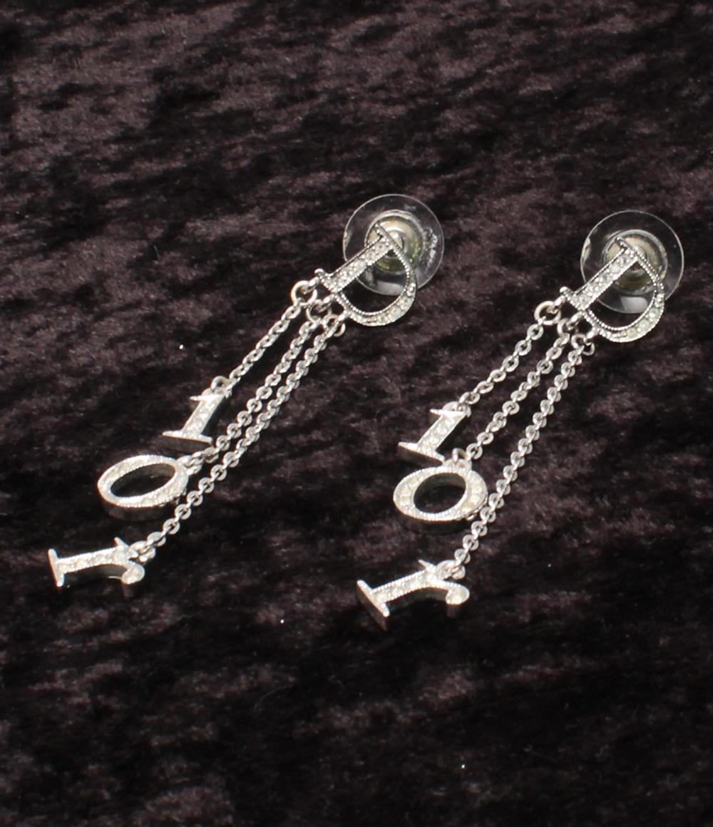 Christian Dior ピアス ロゴ チェーン レディース クリスチャン