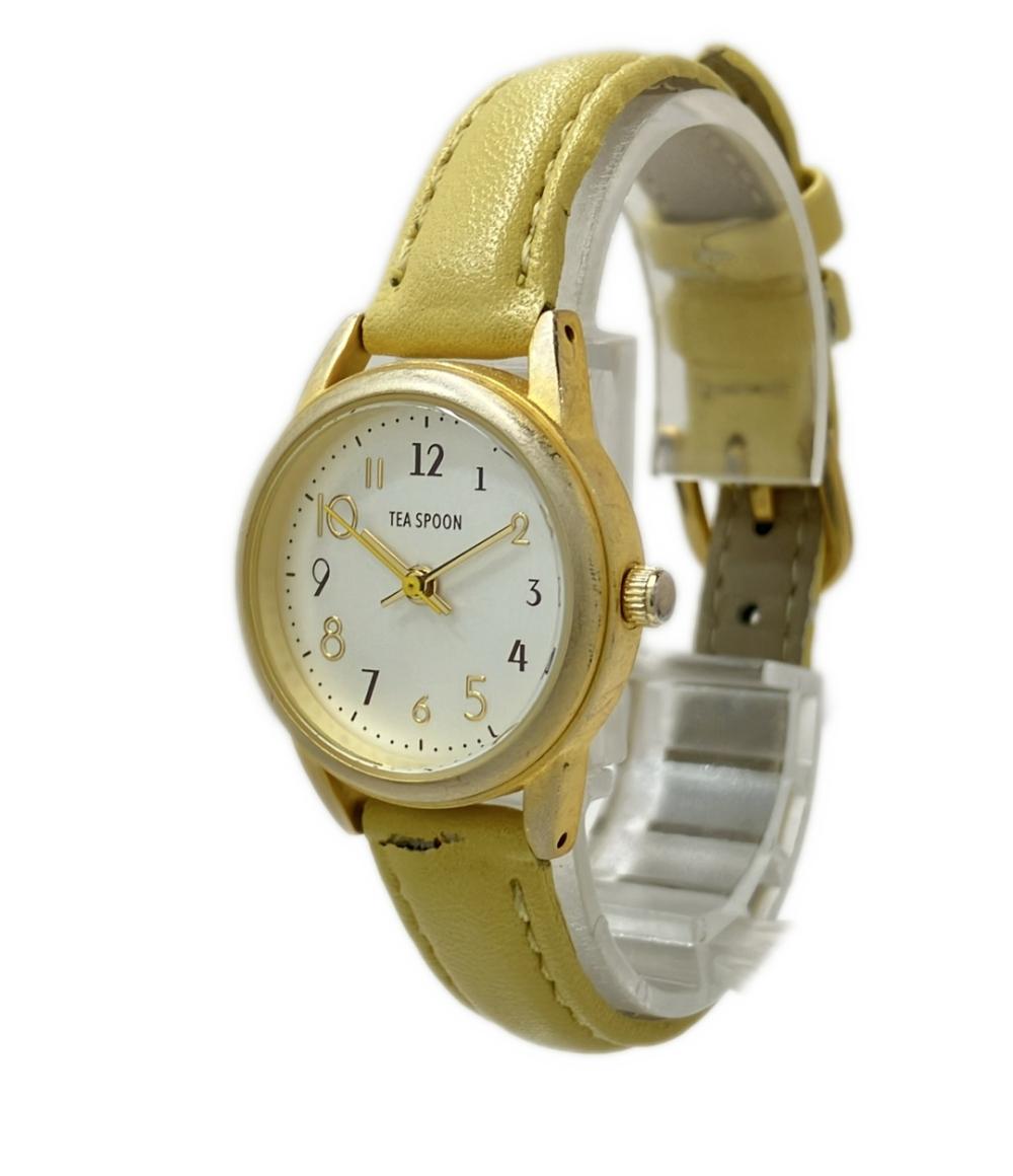 TEA SPOON 腕時計 クオーツ シルバー H01922S-1 レディース ティースプーン