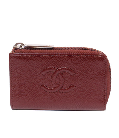 CHANEL コインケース キーリング付き 18番台 シルバー金具 レディース シャネル