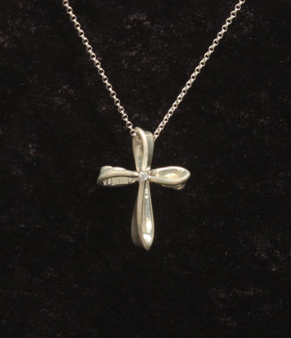 Mirai Tenshi ネックレス SV SV925 ダイヤ クロスモチーフ レディース ミライテンシ