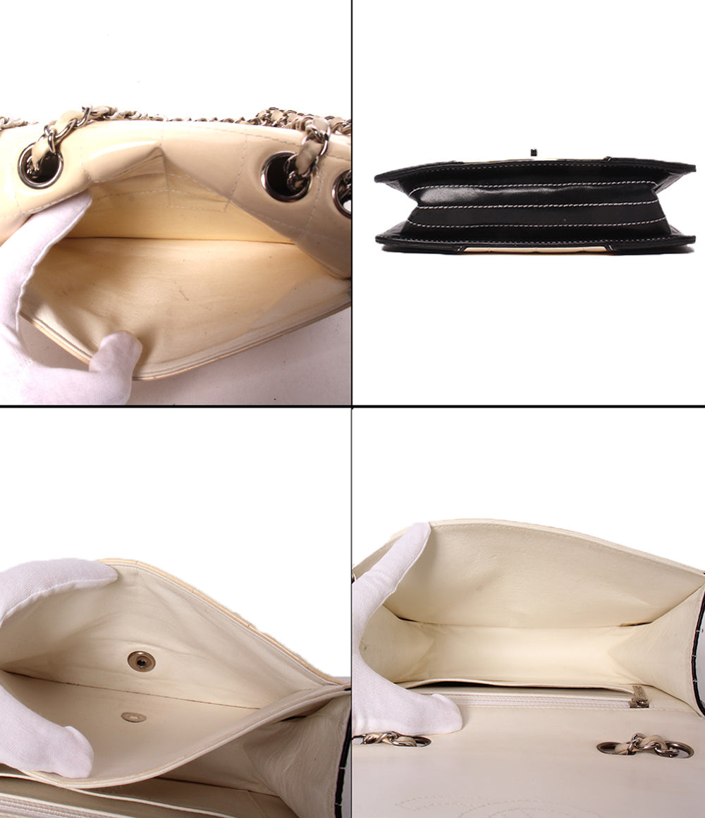CHANEL チェーンショルダーバッグ ダブルチェーン シルバー金具 6番台