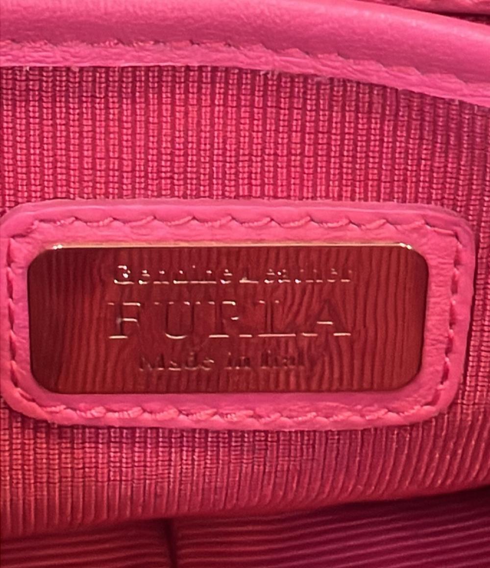 美品 Furla 2way チェーンショルダーバッグ 斜め掛け クラッチバッグ メトロポリスミニ レディース フルラ