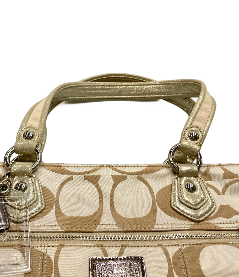 美品 COACH トートバッグ 肩掛け ポピー シグネチャー 18351 レディース コーチ