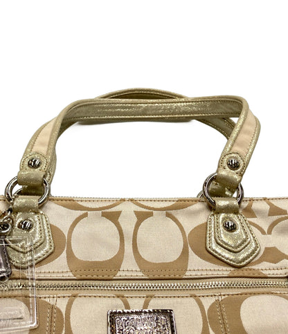 美品 COACH トートバッグ 肩掛け ポピー シグネチャー 18351 レディース コーチ
