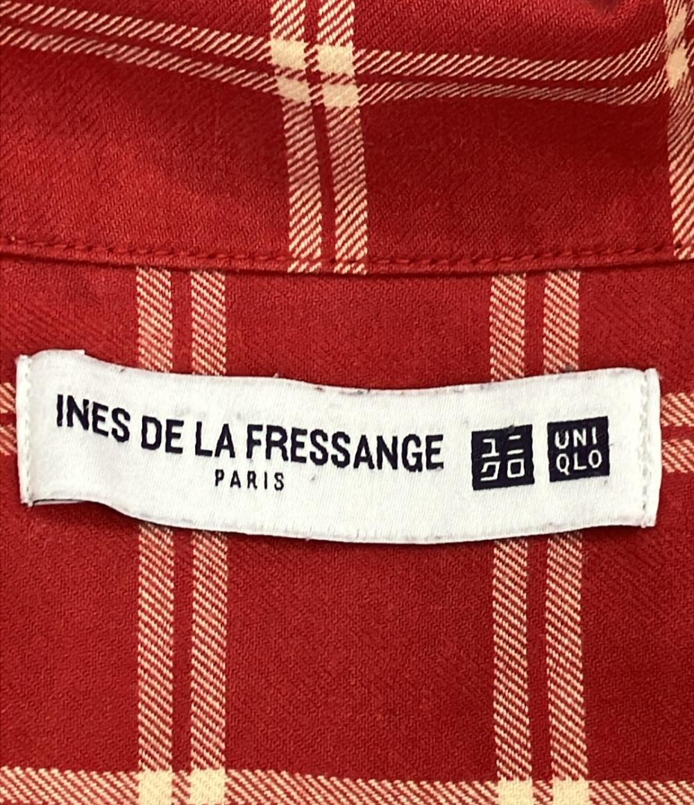 ユニクロ 長袖チェックシャツ× INES DE LA FRESSANCE レディース UNIQLO