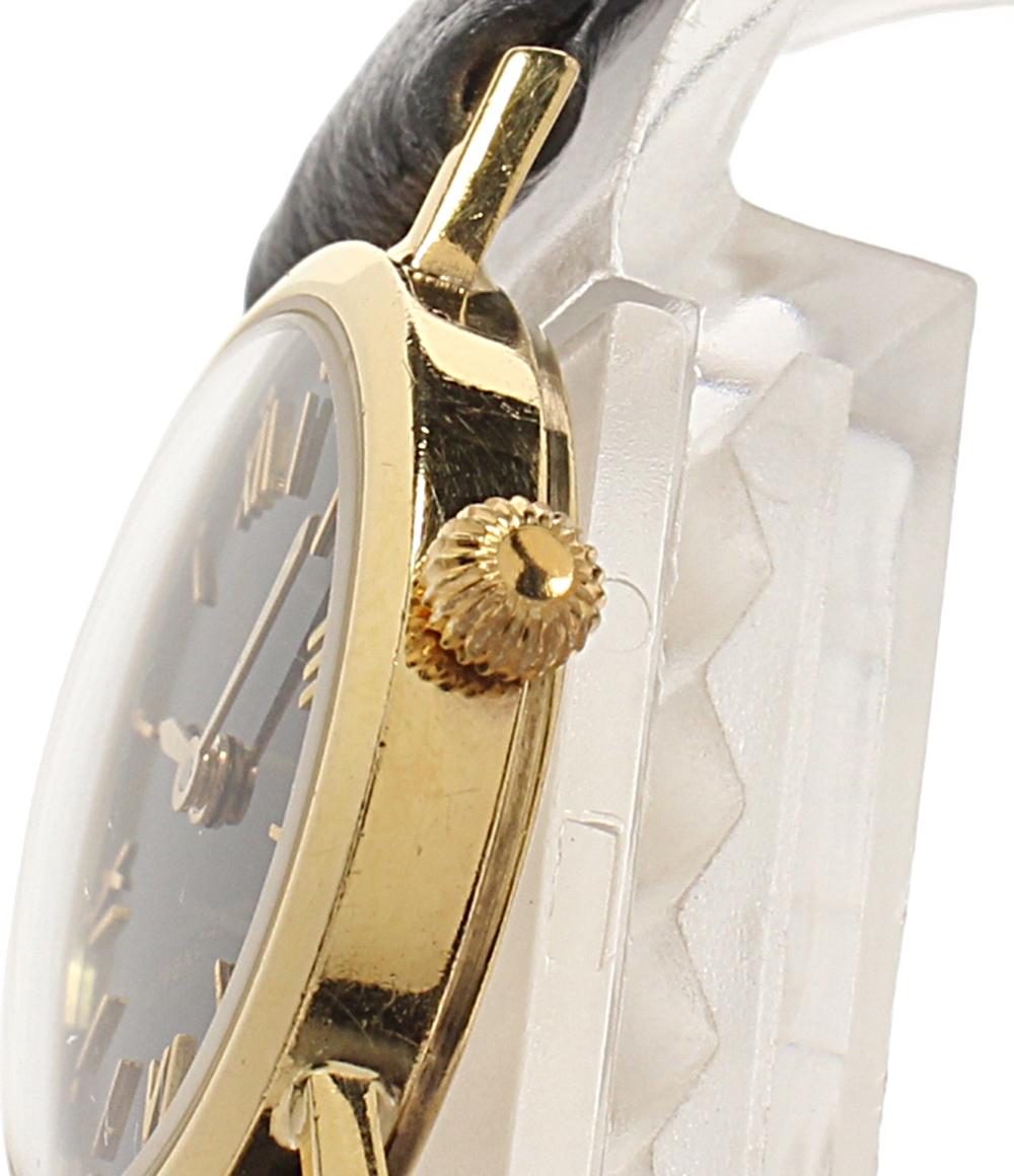 GIVENCHY 腕時計 K18 クオーツ ブラック レディース ジバンシィ