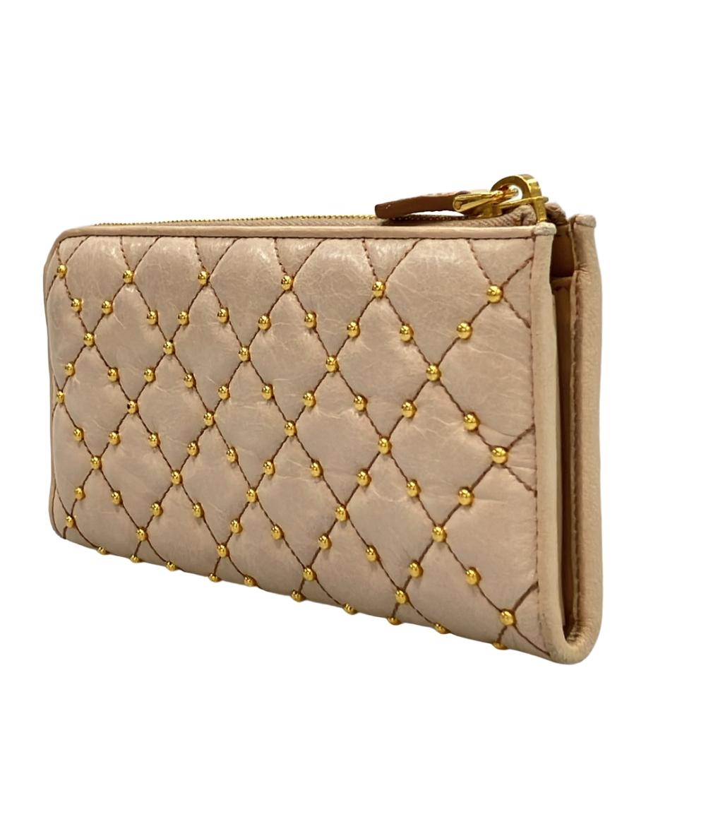 プラダ　長財布　Ｌ字ファスナー　ゴールドロゴ　本革　希少カラー　美品 PRADA L字ファスナー長財布 レディース プラダ – Rehello by BOOKOFF