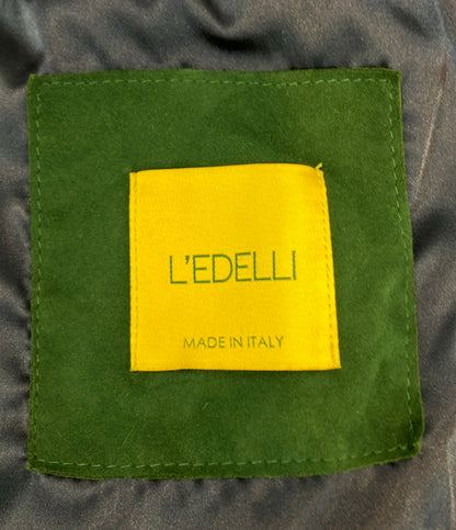 LEDELLI ライダースジャケット ラムスエード ネイビーブルー ダブルジップ メンズ SIZE 50 (XL) レデッリ