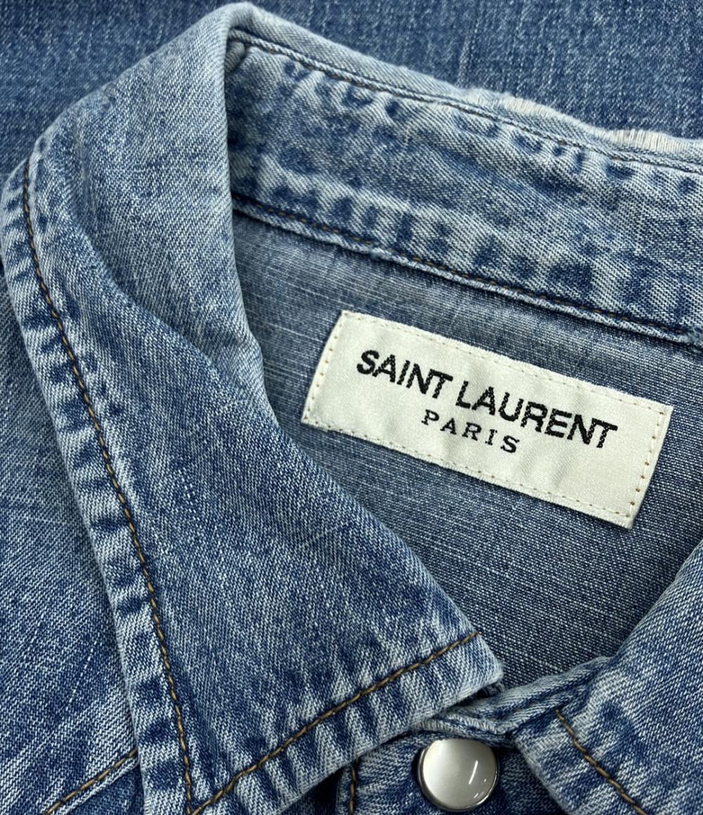 訳あり サンローラン デニムシャツ メンズ SIZE L (L) SAINT LAURENT