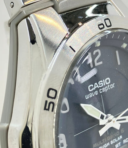 CASIO 腕時計 ソーラー ネイビー WVA-M640 メンズ カシオ