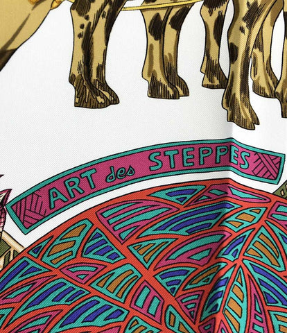 エルメス 美品 スカーフ カレ90 シルク100％ ステップのアート  ART DES STEPPES    レディース  (複数サイズ) HERMES