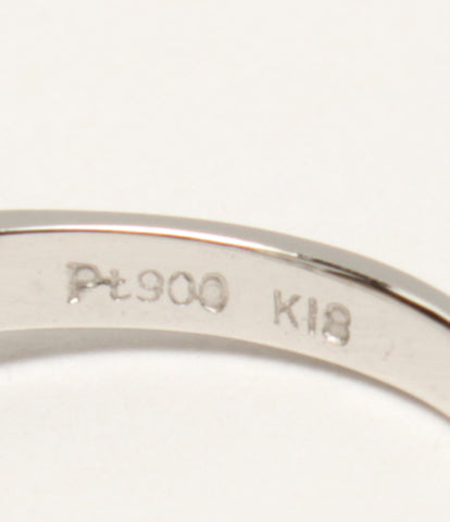 美品 リング 指輪 K18 Pt900 ダイヤ0.35ct 0.08ct      レディース SIZE 8号8 (リング)