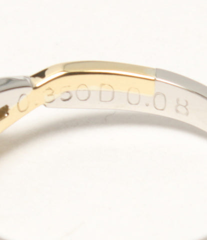 美品 リング 指輪 K18 Pt900 ダイヤ0.35ct 0.08ct      レディース SIZE 8号8 (リング)