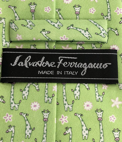 サルバトーレフェラガモ 美品 ネクタイ シルク100% キリン柄      メンズ  (複数サイズ) Salvatore Ferragamo