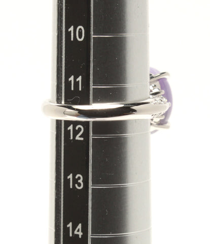 美品 リング 指輪 Pt900 ラベンダー翡翠5.95ct ダイヤ0.46ct      レディース SIZE 11号 (リング)