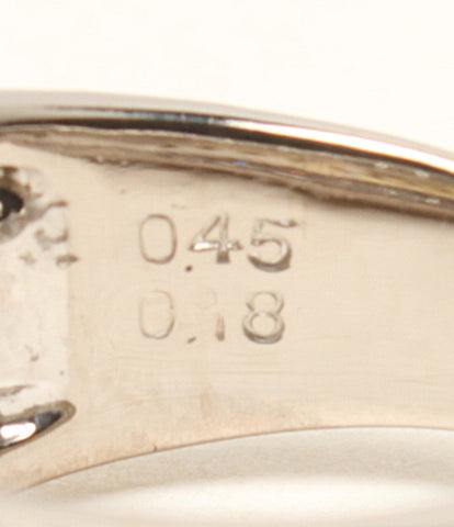 美品 リング 指輪 K18 K18WG ダイヤ0.45ct イエローダイヤ0.18ct      レディース SIZE 6号 (リング)