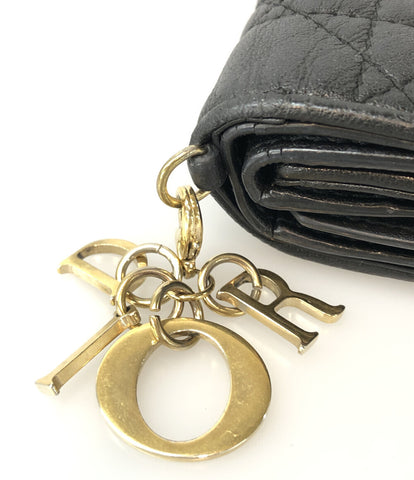 クリスチャンディオール  三つ折り財布 カナージュ ロータスウォレット ロゴチャーム付き     43-MA-1118 レディース  (3つ折り財布) Christian Dior