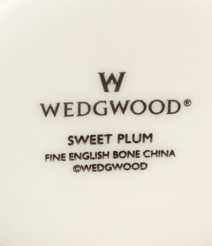 ウェッジウッド 美品 カップ＆ソーサー 2客 スクエアプレート 皿 21cm セット  スウィートプラム SWEET PLUM       WEDGWOOD
