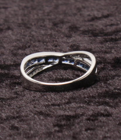 美品 リング 指輪 K18WG サファイア0.80ct ダイヤ0.05ct      レディース SIZE 11号 (リング)