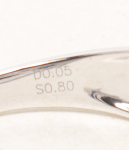 美品 リング 指輪 K18WG サファイア0.80ct ダイヤ0.05ct      レディース SIZE 11号 (リング)