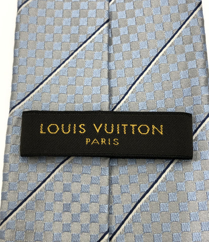 ルイヴィトン 美品 ネクタイ シルク100％ クラヴァット エク マイクロダミエ レジメンタルストライプ   M67977 メンズ  (複数サイズ) Louis Vuitton