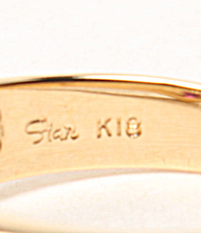 スタージュエリー 美品 リング 指輪 K18 ルビー ダイヤ0.025ct      レディース SIZE 10号 (リング) STAR JEWELRY