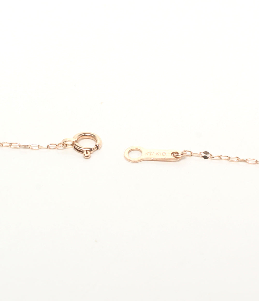 美品 4℃ ネックレス K10 ピンクトルマリン レディース ヨンドシー