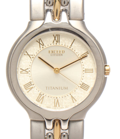 美品 CITIZEN 腕時計 エクシード EXCEED クオーツ 0330-C30749 メンズ シチズン