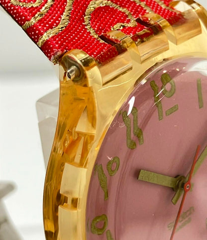 Swatch 腕時計 クオーツ ピンク ユニセックス スウォッチ