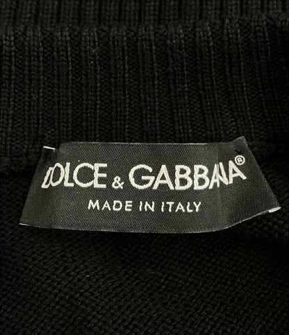 DOLCE & GABBANA 長袖 ニット ゴールド刺繍 メンズ SIZE 44 (S) ドルチェアンドガッバーナ