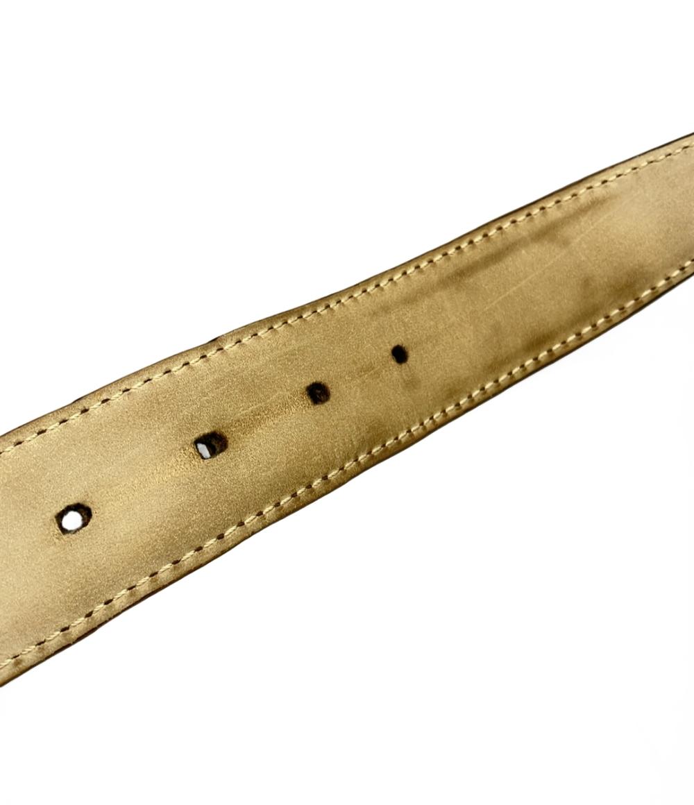 【USED】Brioni ベルト Brioni（ブリオーニ） 美品 クロコダイル レザー ベルト 120 ボルドー