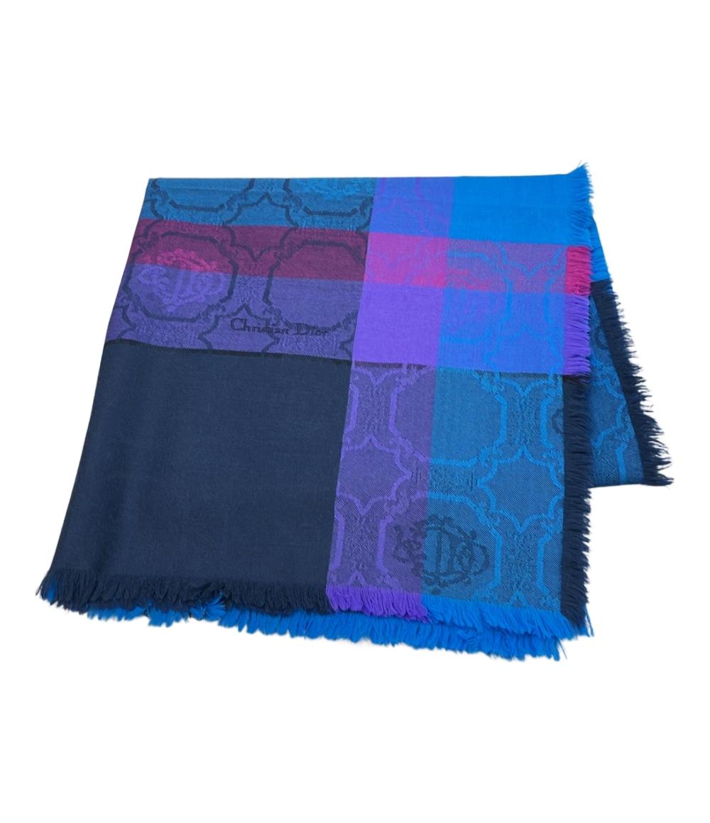 美品 Christian Dior クリスチャンディオール ストール 紫系 Christian