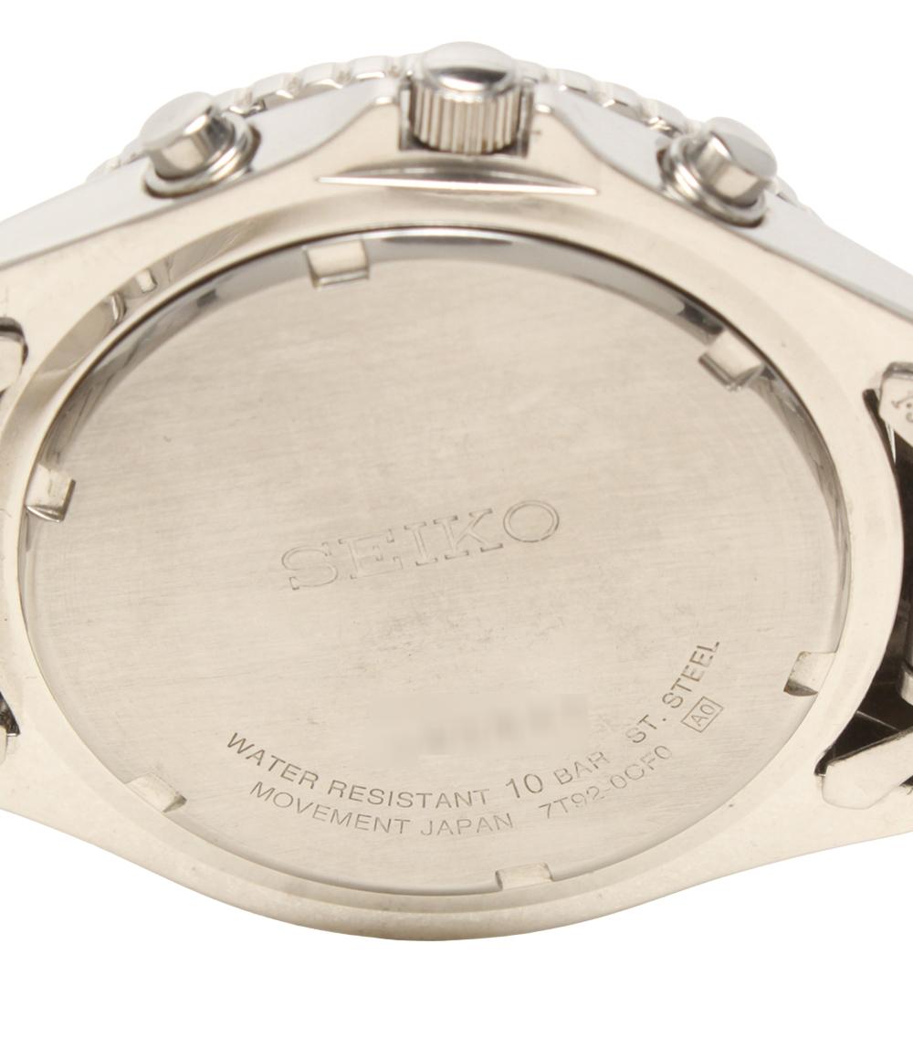 SEIKO 腕時計 パイロット クオーツ ブルー系 7T92-0CF0 メンズ セイコー