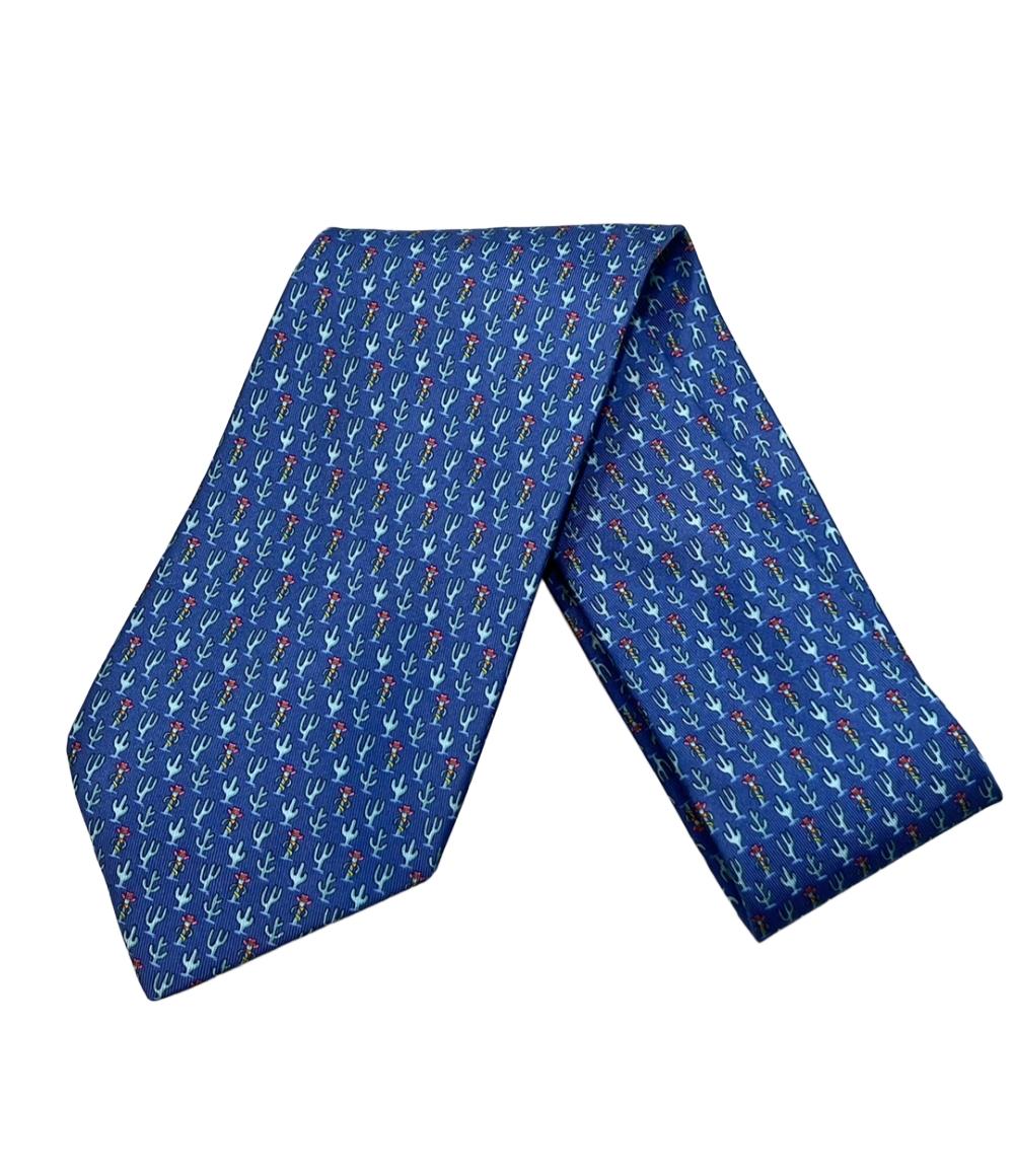 美品 Salvatore Ferragamo ネクタイ シルク100% ガンチーニ メンズ