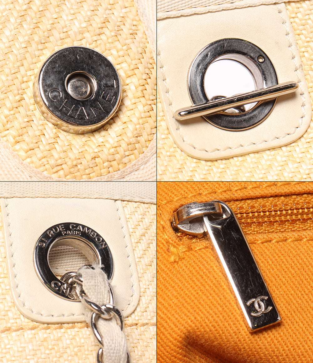 CHANEL チェーントートバッグ ショルダーバッグ 肩掛け シルバー金具 17番台 ドーヴィル レディース シャネル
