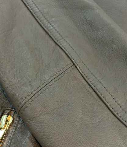 NOBLE ソフトラムレザーライダースジャケット レディース SIZE 36 ノーブル