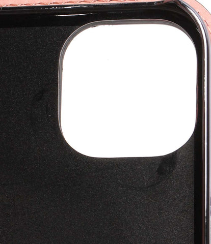 iPhone14 ケース ダイアリーケース シュリンクレザー 手帳型 ストラップ付き  グレージュ×サクラ    レディース  (複数サイズ) BONAVENTURA