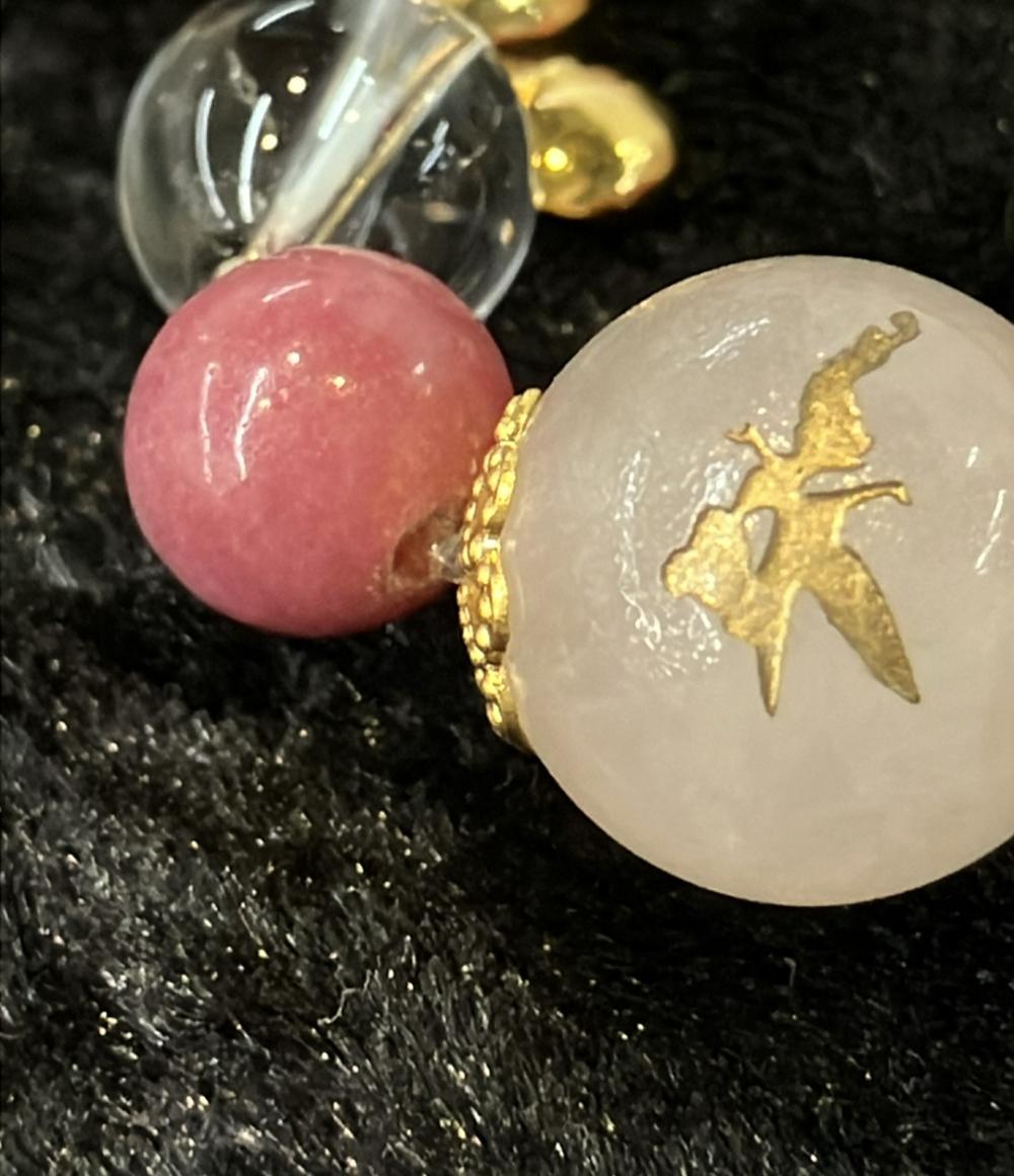 ディズニー ブレスレットSV ダイヤ0.01ct ローズクオーツ ロードナイト ウォルトディズニー110th Anniversary レディース Disney