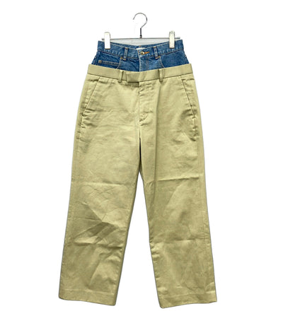訳あり INSCRIRE ドッキングチノパンツ レディース SIZE 36 (S) アンスクリア