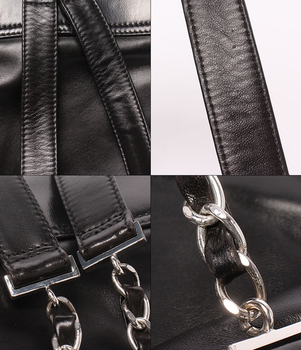 CHANEL リュック ミニチェーンリュック シルバー金具 3番台 レディース シャネル